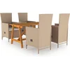 Image de vidaXL - 5-delige - Tuinset - beige