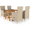 Image de vidaXL - 5-delige - Tuinset - beige
