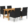 Image de vidaXL - 5-delige - Tuinset - zwart