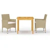 Image de vidaXL - 3-delige - Tuinset - beige