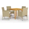 Image de vidaXL - 5-delige - Tuinset - beige
