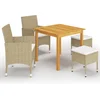 Image de vidaXL - 5-delige - Tuinset - beige