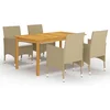 Image de vidaXL - 5-delige - Tuinset - beige