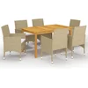 Image de vidaXL - 7-delige - Tuinset - beige
