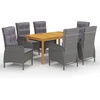 Image de vidaXL - 7-delige - Tuinset - grijs