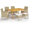 Image de vidaXL - 7-delige - Tuinset - beige