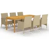 Image de vidaXL - 7-delige - Tuinset - beige