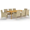 Image de vidaXL - 9-delige - Tuinset - beige