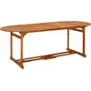 Image de vidaXL - Tuintafel - 220x90x75 - cm - massief - acaciahout