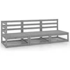 Image de vidaXL - 3-delige - Loungeset - massief - grenenhout - grijs