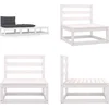 Image de vidaXL - 3-delige - Loungeset - met - kussens - massief - grenenhout - wit
