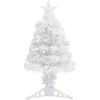 Image de vidaXL - Kunstkerstboom - met - verlichting - 64 - cm - glasvezel - wit
