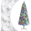Image de vidaXL - Kunstkerstboom - met - verlichting - 240 - cm - glasvezel - wit