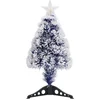 Image de vidaXL - Kunstkerstboom - met - verlichting - 64 - cm - glasvezel - wit - en - blauw