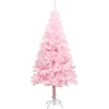 Image de vidaXL - Kunstkerstboom - met - standaard - 120 - cm - PVC - roze
