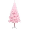 Image de vidaXL - Kunstkerstboom - met - standaard - 240 - cm - PVC - roze