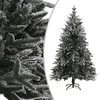 Image de vidaXL - Kunstkerstboom - met - sneeuwvlokken - 180 - cm - PVC - en - PE - groen