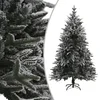 Image de vidaXL - Kunstkerstboom - met - sneeuwvlokken - 210 - cm - PVC - en - PE - groen