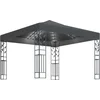 Image de vidaXL - Prieel - met - LED-lichtslinger - 3x3 - m - antracietkleurig