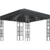 Image de vidaXL - Prieel - met - LED-lichtslinger - 3x3 - m - antracietkleurig