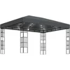 Image de vidaXL - Prieel - met - LED-lichtslinger - 3x4 - m - antracietkleurig