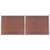 Image de vidaXL - Schuttingpanelenset - 353x146 - cm - HKC - bruin