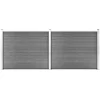 Image de vidaXL - Schuttingpanelenset - 353x146 - cm - HKC - grijs
