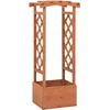Image de vidaXL - Latwerkplantenbak - met - boog - 49x39x117 - cm - vurenhout