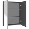 Image de vidaXL - Badkamerkast - met - spiegel - 60x15x75 - cm - MDF - antracietkleurig