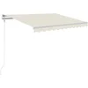 Image de vidaXL - Luifel - handmatig - uittrekbaar - 350x250 - cm - crèmekleurig