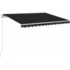Image de vidaXL - Luifel - handmatig - uittrekbaar - met - LED - 350x250 - cm - antracietkleur