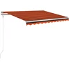 Image de vidaXL - Luifel - automatisch - met - LED - windsensor - 350x250 - cm - oranje - bruin