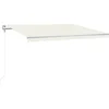 Image de vidaXL - Luifel - automatisch - met - LED - en - windsensor - 450x300 - cm - crèmekleur