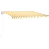 Image de vidaXL - Luifel - automatisch - met - LED - en - windsensor - 450x300 - cm - geel - en - wit