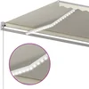 Image de vidaXL - Luifel - handmatig - uittrekbaar - met - LED - 600x300 - cm - crèmekleurig
