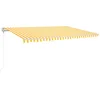 Image de vidaXL - Luifel - automatisch - met - LED - en - windsensor - 500x350 - cm - geel - wit