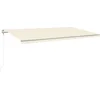 Image de vidaXL - Luifel - automatisch - met - LED - en - windsensor - 600x350 - cm - crèmekleur