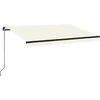 Image de vidaXL - Luifel - handmatig - uittrekbaar - 350x250 - cm - crèmekleurig