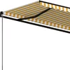 Image de vidaXL - Luifel - handmatig - uittrekbaar - 450x300 - cm - geel - en - wit