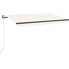 Image de vidaXL - Luifel - automatisch - met - LED - en - windsensor - 450x300 - cm - crèmekleur