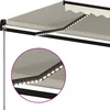 Image de vidaXL - Luifel - handmatig - uittrekbaar - met - LED - 500x300 - cm - crèmekleurig
