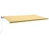 Image de vidaXL - Luifel - automatisch - uittrekbaar - 600x350 - cm - geel - en - wit