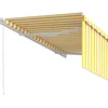 Image de vidaXL - Luifel - handmatig - uittrekbaar - met - rolgordijn - 3,5x2,5 - m - geel - wit