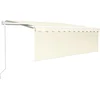 Image de vidaXL - Luifel - automatisch - met - rolgordijn, - LED - en - windsensor - 4x3m - crème