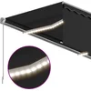 Image de vidaXL - Luifel - met - rolgordijn, - LED - en - windsensor - 4x3 - m - antracietkleurig