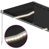 Image de vidaXL - Luifel - met - rolgordijn, - LED - en - windsensor - 4,5x3 - m - antracietkleur