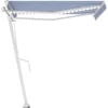Image de vidaXL - Luifel - automatisch - met - LED - en - windsensor - 350x250 - cm - blauw - wit