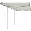 Image de vidaXL - Luifel - automatisch - uittrekbaar - met - palen - 3x2,5 - m - crèmekleurig