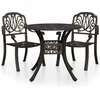 Image de vidaXL - 3-delige - Bistroset - gietaluminium - bronskleurig