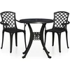 Image de vidaXL - 3-delige - Bistroset - gietaluminium - zwart